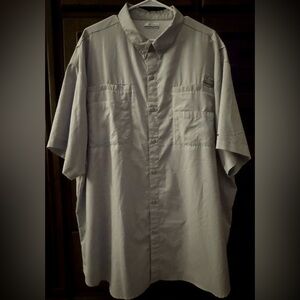 Columbia Performance Fishing Gear Short Sleeve Shirt - Gray - Size XXXL